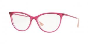Vogue VO5239 Eyeglass Frames 2733-52 - Top Transp Red/Crystal