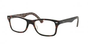 Ray-Ban Eyeglass Frames RX5228 5913-55 - Top Black/Dark Brown/Yellow