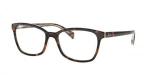 Ray-Ban RX5362F Eyeglass Frames 5913-54 - Top Black/Dark Brown/Yellow