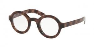 Prada CONCEPTUAL PR01XV Eyeglass Frames 5201O1-43 - Spotted Dark Brown