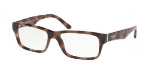 Prada Eyeglass Frames PR16MV 5201O1-55 - Spotted Dark Brown