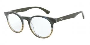 Armani EA3156 Eyeglass Frames 5791-50 - Matte Striped Military Green