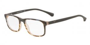Armani EA3098 Eyeglass Frames 5791-53 - Matte Striped Military Green