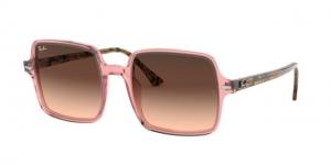 Ray-Ban SQUARE II RB1973 Sunglasses 1282A5-53 - , Pink Gradient Brown Lenses