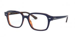 Ray-Ban RX5382 Eyeglass Frames 5910-50 - Top Blue On Havana Red RX5382591050