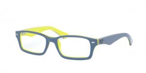Ray-Ban Youth RY1530 Eyeglass Frames 3819-48 - Top Blue On Yellow/Black