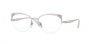 Vogue VO4153 Eyeglass Frames 323-51 - Silver/Matte Pink Grey VO415332351