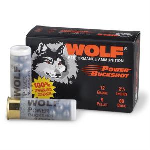 Wolf 12 Gauge 00Buck 9 Pellets 10Rd Box