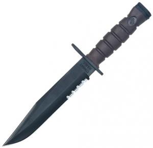 Ontario Knife OKC3S Marine Bayonet, Black Blade, Tan Hard Sheath OK6504 