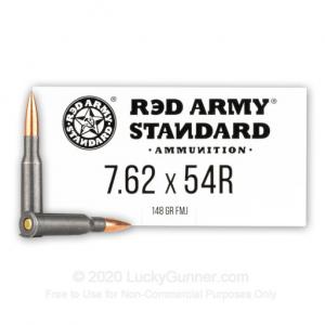 7.62x54r - 148 Grain FMJ - Red Army Standard - 500 Rounds 072520206678
