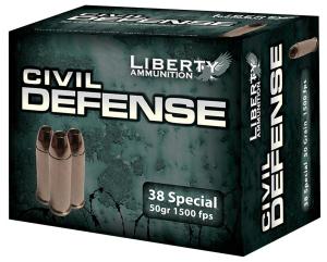 Liberty Civil Defense 38 Special 50GR FHP 20Rd Box LA-CD-38-025 0748252232113