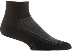 Wrightsock Endurance Quarter Socks, Black/Ash, Extra Large, 9054.0301