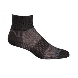 Wrightsock Double Layer CoolMesh II Quarter Sock, Black Marl, Large, 8053.5301