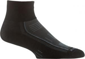 Wrightsock Endurance Qtr Safety Toe Socks, Black/Ash, Medium, 9052.7301