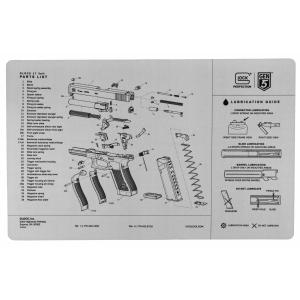 Glock 11" x 17" Gen 5 Bench Mat (Gray) 0759845687616