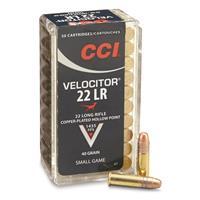 CCI, Velocitor, .22LR, CPHP, 40 Grain, 50 Rounds 0047