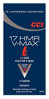  CCI 0049 17HMR 17 VMAX 50 RDS