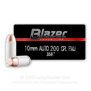10mm Auto - 200 gr FMJ - Blazer - 1000 Rounds 3597