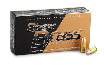 CCI AMMUNITION 9mm Luger 115 gr FMJ Blazer Brass 1000 Rounds 5200