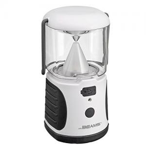 Mr. Beams MB480 UltraBright LED Camping Lantern with USB Charger for iPhone; Camping, Hiking, Hurricanes, Emergencies, Outages; Water resistant, Lightweight, Super bright, Removable top cover, Hook and handle  White 078187968239