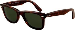 Ray-Ban Original Wayfarer Sunglasses RB2140, Tortoise Crystal Green Frame, 50mm Lenses, 902-5022 0805289126638