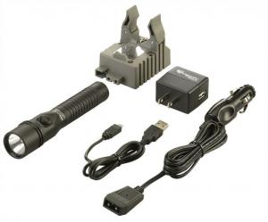 Streamlight Strion DS 375 Lumen Flashlight-IEC Type A 120V/100V,AC/12V DC-1 Holder, Black, 74411 74411