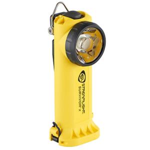 Streamlight Survivor X Safety-Rated Firefighters Right-Angle LED Flashlight, Lithium Ion, 120V/100V AC/12V DC, White, 250 Lumens, Yellow, 90962