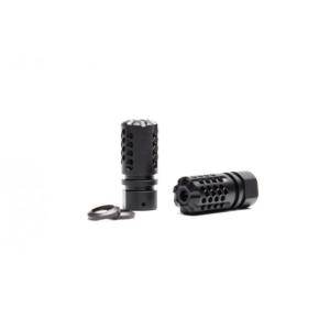SLR Synergy Mini Compensator 5.56 for 14.5 inch Barrels, 1/2x28 Thread, Black, MD-556-MINI-OAL 0810646035010