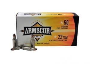 ARMSCOR 22TCM 40GR JHP 50RD 0812285020013