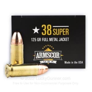 Armscor USA .38 Super Ammunition 1000 Rounds FMJ 125 Grains F AC 38SUPER-1N 0812285021409