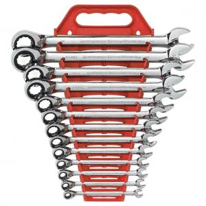 GearWrench 12 Point Reversible Ratcheting Combination SAE Wrench Set, 13 Pc., 9509N