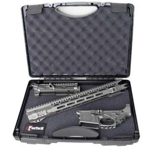 FosTech Stealth Raptor Stripped AR-15 Builder Kit - Tungsten | 16" Mach-1 Rail 