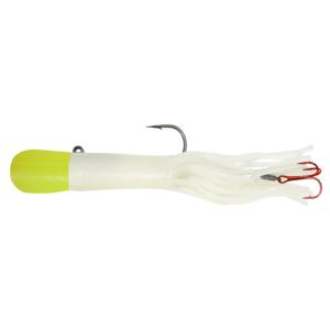 Northland Fishing Tackle Level-Head Predator Tube Lure, White/Chartruese Top, 1oz, LHPT8-110 084948796003
