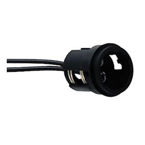 Perko Double Contact Bayonet Socket - Black Polymer w/10 Pigtail, 0024DP1 085226048050
