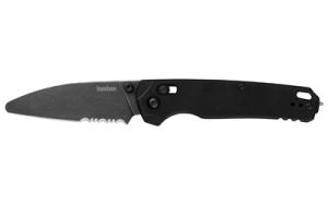 Kershaw Bel Air XL EMT DuraLock Knife Black G-10 (3.25" Black SW Serr MagnaCut) 