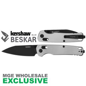 Kershaw Bel Air MagnaCut DuraLock Knife Raw Aluminum (3.1" Black) 