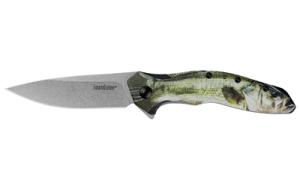Kershaw Shoreline Assisted Opening Knife Bass CCI Coated Aluminum (3" SW) 