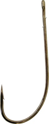 Gamakatsu 0 Worm Hook, Needle Point, Straight Sliced Shank Ringed Eye, Bronze, Size 2/0, 6 per Pack, 1112