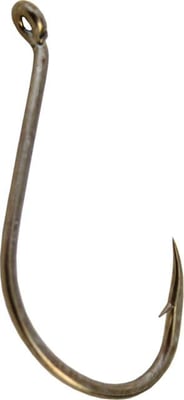 Gamakatsu Octopus Hook, Barbed, Needle Point Ringed Eye, Bronze, Size 4, 25 per Pack, 02108-25