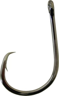 Gamakatsu Octopus Circle Hook, Needle Point, 4X Strong, Offset, Ringed Eye, NS Black, Size 1/0, 6 per Pack, 209411