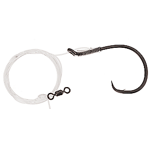 Gamakatsu 300415-50 Catfish Rig Hook Size 5/0, Circle Hook, 50Pound Line, NS Black, Per 2
