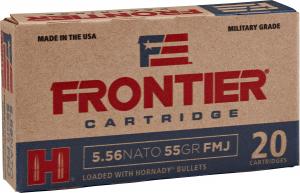 Hornady Frontier 5.56 NATO 55 Grain FMJ, 20 Rounds FR200 FR200