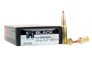 Hornady Black 123 Grain ELD-Match Brass 6.5 Grendel 20Rds 81528