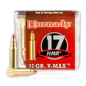 17 HMR - 17 Grain V-MAX - Hornady - 500 Rounds 090255831706