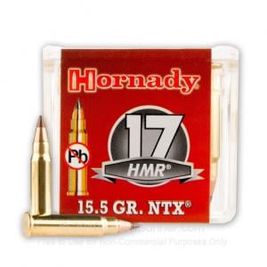 17 Hornady Magnum Rimfire (HMR) - 15.5 gr NTX Polymer Tipped - Hornady - 50 Rounds 83171