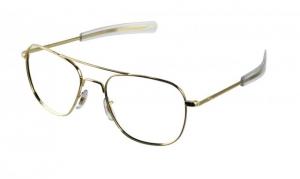 AO Original Pilot Sunglasses, Bayonet, Gold Frame, No Lens, 52mm, 30156 090577301563