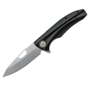 PDK-2S: Police Duty Knife, Grooved Grip, Stonewashed Blade 