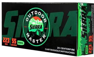 Sierra Outdoor Master Ammunition 223 Remington 55 Grain Jacketed Hollow Point 20 Rounds 092763600207