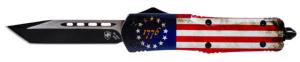 Templar Knife LBRF231 Betsy Ross Flag 3.50 Tanto Plain Black 440C Stainless St 093674802308
