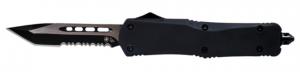 Templar Knife SBR431 Black Rubber Small 2.25 Dagger Part Serrated Black 440C St 093674805521
